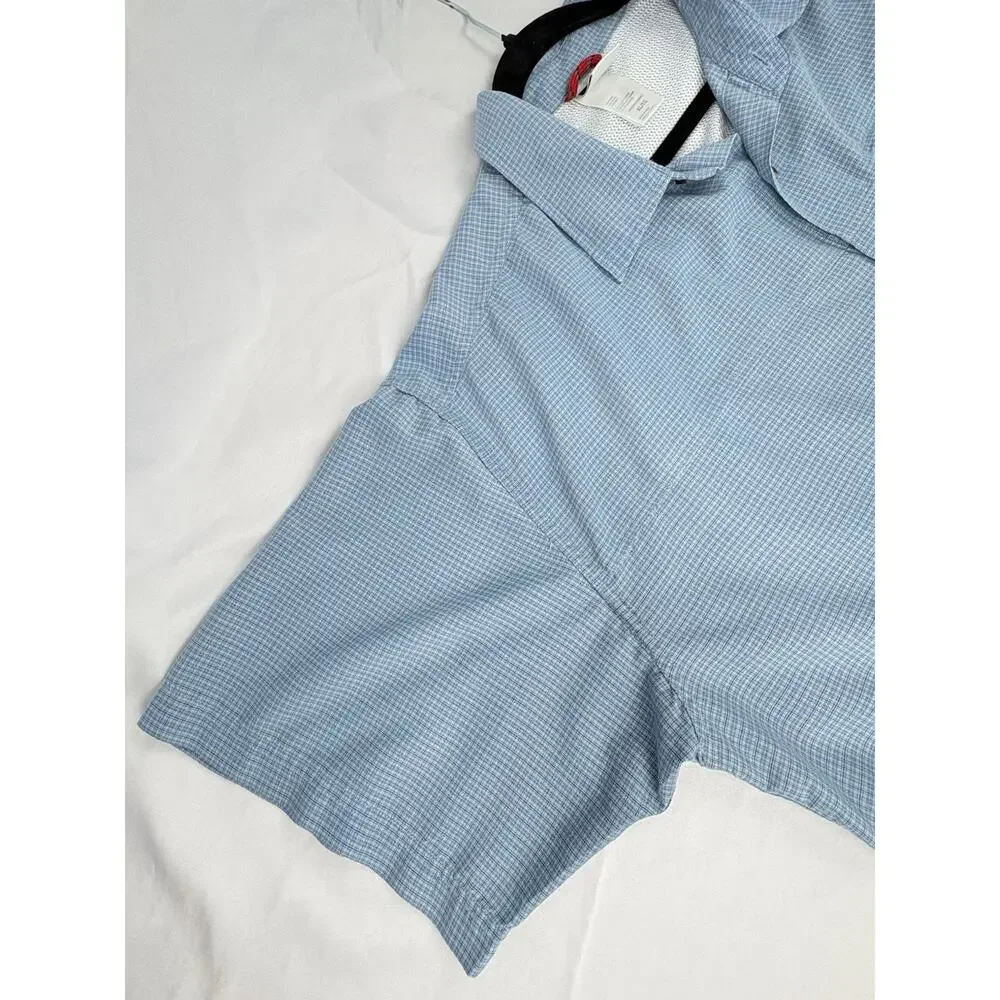 The North Face Men’s XL Blue Short Sleeve Button Front Hiking Shirt Vented